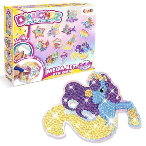 CRAZE DIAMONDZ Mega Set Stickers Galupy Mermaid - Diamond Painting Kinder Aufkleber Set, DIY Diamant Malerei Bastelset, Mosaikherstellung für Kinder CRAZE DIAMONDZ Mega Set Stickers Galupy Mermaid - Diamond Painting Kinder Aufkleber Set, DIY Diamant Malerei Bastelset, Mosaikherstellung für Kinder von CRAZE