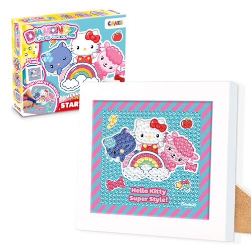 CRAZE DIAMONDZ Starter Set HELLO KITTY - Diamond Painting Kinder Hello Kitty Schablone, DIY Diamant Malerei Kinder Bastelset, 15x15cm CRAZE DIAMONDZ Starter Set HELLO KITTY - Diamond Painting Kinder Hello Kitty Schablone, DIY Diamant Malerei Kinder Bastelset, 15x15cm von CRAZE