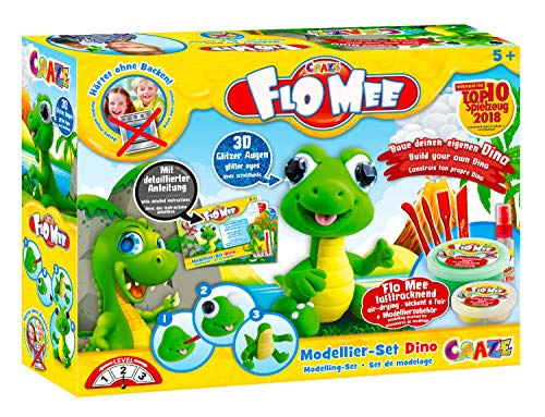 CRAZE FloMee Dino Set Modelliermasse Bastelset für Kinder bunte Kugelknete DIY Dinosaurier Figur zum Selbermachen 13687 CRAZE FloMee Dino Set Modelliermasse Bastelset für Kinder bunte Kugelknete DIY Dinosaurier Figur zum Selbermachen 13687 von CRAZE