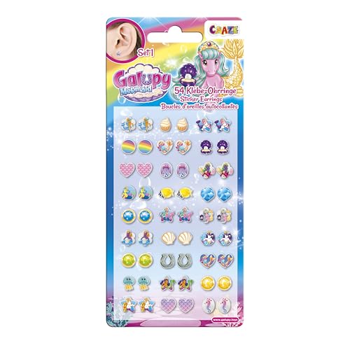 CRAZE STICKER EARRINGS Galupy Mermaid - Klebeohrringe Mädchen, Ohrringe zum aufkleben mit Meerjungfrauenmotiv, Mädchen Kinderschmuck CRAZE STICKER EARRINGS Galupy Mermaid - Klebeohrringe Mädchen, Ohrringe zum aufkleben mit Meerjungfrauenmotiv, Mädchen Kinderschmuck von CRAZE