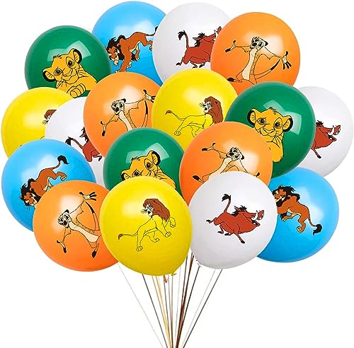 30 Stück Löwenkönig Luftballons, 30,5 cm Latex-Luftballons, geeignet für König der Löwen Themen-Dekorationen für Kindergeburtstagsfeiern, mehrfarbige Luftballons für von CRDWN