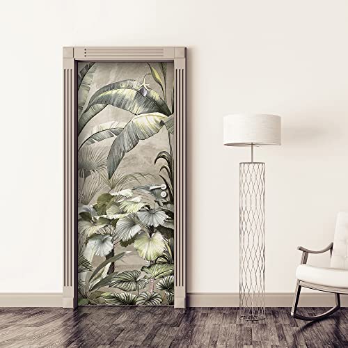 Aufkleber für Türen aus Premium-PVC, Door Cover, tropischer Traum, einfache und blasenfreie Anbringung, Verkleidungen für Innenräume, 83 x 210 cm, zuschneidbar Aufkleber für Türen aus Premium-PVC, Door Cover, tropischer Traum, einfache und blasenfreie Anbringung, Verkleidungen für Innenräume, 83 x 210 cm, zuschneidbar von CREARREDA