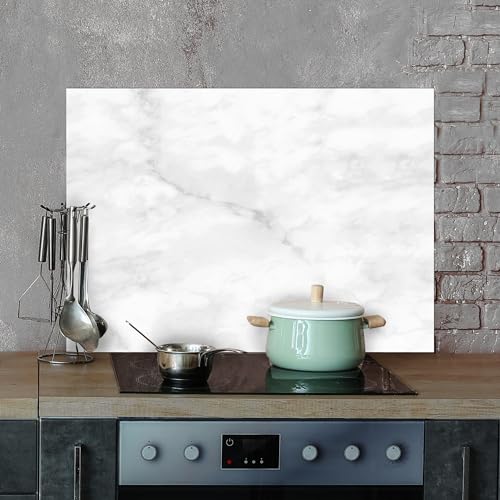 CREARREDA Spritzschutz für Küche aus Aluminium, made in Italy, Schutz für Herd und Wand, waschbar und einfach zu montieren, Spritzschutz aus Metall, 48 x 72 cm von CREARREDA