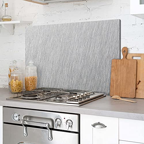 Spritzschutz für Küche aus Aluminium, made in Italy, Schutz für Herd und Wand, waschbar und einfach zu montieren, Spritzschutz aus Metall, 48 x 72 cm von CREARREDA