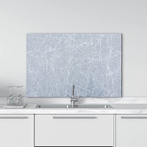 Spritzschutz für Küche aus Aluminium, made in Italy, Schutz für Herd und Wand, waschbar und einfach zu montieren, Spritzschutz aus Metall, 48 x 72 cm von CREARREDA