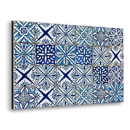 Spritzschutz für Küche aus Aluminium, made in Italy, Schutz für Herd und Wand, waschbar und einfach zu montieren, Spritzschutz aus Metall, 48 x 72 cm von CREARREDA