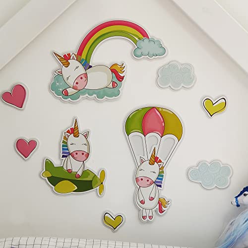 CREARREDA Einhorn Wandaufkleber für Kinder, Gummi, Matt, Wasserdicht, Cartoon, Kinderzimmer, Wand, Einhorn, Purpur CREARREDA Einhorn Wandaufkleber für Kinder, Gummi, Matt, Wasserdicht, Cartoon, Kinderzimmer, Wand, Einhorn, Purpur von CREARREDA