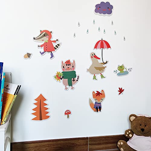 Wandaufkleber für Kinder, Tiere, Herbst, Wandaufkleber aus Gummi, Wanddekoration, Kinderzimmer, Kinderzimmer, Kinderzimmer, Nest, Schlafzimmer Wandaufkleber für Kinder, Tiere, Herbst, Wandaufkleber aus Gummi, Wanddekoration, Kinderzimmer, Kinderzimmer, Kinderzimmer, Nest, Schlafzimmer von CREARREDA