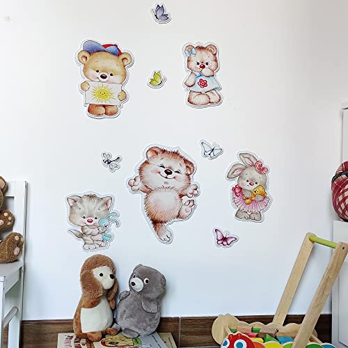 Wandaufkleber für Kinder, zarte Bären, Wandaufkleber aus Gummi, Wanddekoration, Kinderzimmer, Kinderzimmer, Kinderzimmer, Nest, Schlafzimmer Wandaufkleber für Kinder, zarte Bären, Wandaufkleber aus Gummi, Wanddekoration, Kinderzimmer, Kinderzimmer, Kinderzimmer, Nest, Schlafzimmer von CREARREDA