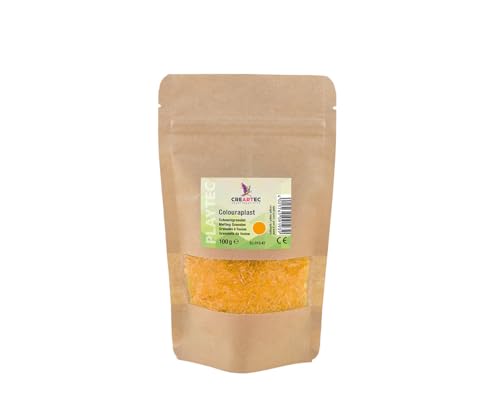 CREARTEC Colouraplast - Kunststoffperlen/Schmelzgranulat - Farbe: dottergelb - Menge: 100g - Ideal für Fensterbilder, Mobiles und kleine Kunstwerke - Witterungsbeständig - Made in Germany CREARTEC Colouraplast - Kunststoffperlen/Schmelzgranulat - Farbe: dottergelb - Menge: 100g - Ideal für Fensterbilder, Mobiles und kleine Kunstwerke - Witterungsbeständig - Made in Germany von CREARTEC