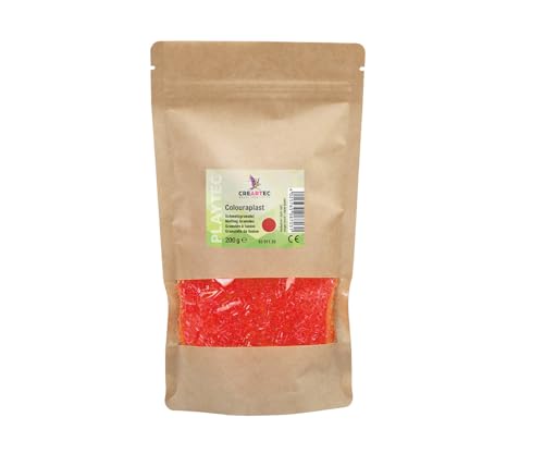 CREARTEC Colouraplast - Kunststoffperlen/Schmelzgranulat - Farbe: dunkelrot - Menge: 200g - Ideal für Fensterbilder, Mobiles und kleine Kunstwerke - Witterungsbeständig - Made in Germany CREARTEC Colouraplast - Kunststoffperlen/Schmelzgranulat - Farbe: dunkelrot - Menge: 200g - Ideal für Fensterbilder, Mobiles und kleine Kunstwerke - Witterungsbeständig - Made in Germany von CREARTEC