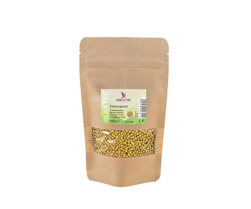 CREARTEC Colouraplast - Kunststoffperlen/Schmelzgranulat - Farbe: gold - Menge: 100g - Ideal für Fensterbilder, Mobiles und kleine Kunstwerke - Witterungsbeständig - Made in Germany CREARTEC Colouraplast - Kunststoffperlen/Schmelzgranulat - Farbe: gold - Menge: 100g - Ideal für Fensterbilder, Mobiles und kleine Kunstwerke - Witterungsbeständig - Made in Germany von CREARTEC
