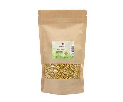CREARTEC Colouraplast - Kunststoffperlen/Schmelzgranulat - Farbe: gold - Menge: 200g - Ideal für Fensterbilder, Mobiles und kleine Kunstwerke - Witterungsbeständig - Made in Germany CREARTEC Colouraplast - Kunststoffperlen/Schmelzgranulat - Farbe: gold - Menge: 200g - Ideal für Fensterbilder, Mobiles und kleine Kunstwerke - Witterungsbeständig - Made in Germany von CREARTEC