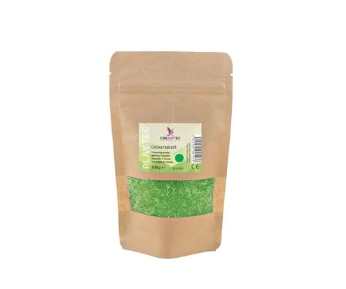 CREARTEC Colouraplast - Kunststoffperlen/Schmelzgranulat - Farbe: grasgrün - Menge: 100g - Ideal für Fensterbilder, Mobiles und kleine Kunstwerke - Witterungsbeständig - Made in Germany CREARTEC Colouraplast - Kunststoffperlen/Schmelzgranulat - Farbe: grasgrün - Menge: 100g - Ideal für Fensterbilder, Mobiles und kleine Kunstwerke - Witterungsbeständig - Made in Germany von CREARTEC
