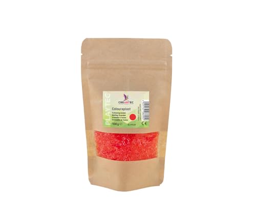 CREARTEC Colouraplast - Kunststoffperlen/Schmelzgranulat - Farbe: mittelrot - Menge: 100g - Ideal für Fensterbilder, Mobiles und kleine Kunstwerke - Witterungsbeständig - Made in Germany CREARTEC Colouraplast - Kunststoffperlen/Schmelzgranulat - Farbe: mittelrot - Menge: 100g - Ideal für Fensterbilder, Mobiles und kleine Kunstwerke - Witterungsbeständig - Made in Germany von CREARTEC
