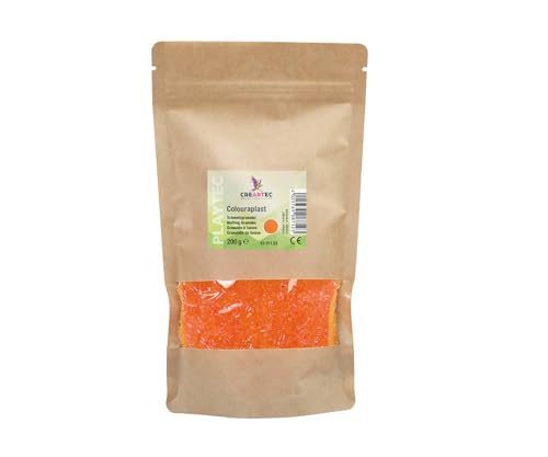 CREARTEC Colouraplast - Kunststoffperlen/Schmelzgranulat - Farbe: orange - Menge: 200g - Ideal für Fensterbilder, Mobiles und kleine Kunstwerke - Witterungsbeständig - Made in Germany CREARTEC Colouraplast - Kunststoffperlen/Schmelzgranulat - Farbe: orange - Menge: 200g - Ideal für Fensterbilder, Mobiles und kleine Kunstwerke - Witterungsbeständig - Made in Germany von CREARTEC