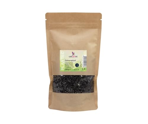 CREARTEC Colouraplast - Kunststoffperlen/Schmelzgranulat - Farbe: schwarz - Menge: 200g - Ideal für Fensterbilder, Mobiles und kleine Kunstwerke - Witterungsbeständig - Made in Germany CREARTEC Colouraplast - Kunststoffperlen/Schmelzgranulat - Farbe: schwarz - Menge: 200g - Ideal für Fensterbilder, Mobiles und kleine Kunstwerke - Witterungsbeständig - Made in Germany von CREARTEC