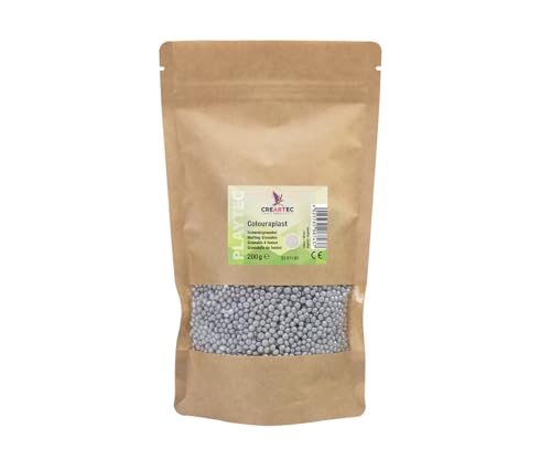 CREARTEC Colouraplast - Kunststoffperlen/Schmelzgranulat - Farbe: silber - Menge: 200g - Ideal für Fensterbilder, Mobiles und kleine Kunstwerke - Witterungsbeständig - Made in Germany CREARTEC Colouraplast - Kunststoffperlen/Schmelzgranulat - Farbe: silber - Menge: 200g - Ideal für Fensterbilder, Mobiles und kleine Kunstwerke - Witterungsbeständig - Made in Germany von CREARTEC