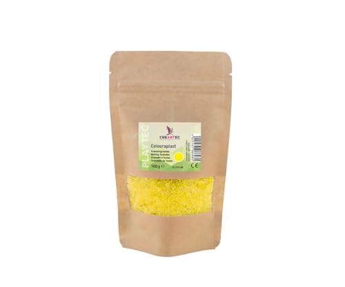 CREARTEC Colouraplast - Kunststoffperlen/Schmelzgranulat - Farbe: zitronengelb - Menge: 100g - Ideal für Fensterbilder, Mobiles und kleine Kunstwerke - Witterungsbeständig - Made in Germany CREARTEC Colouraplast - Kunststoffperlen/Schmelzgranulat - Farbe: zitronengelb - Menge: 100g - Ideal für Fensterbilder, Mobiles und kleine Kunstwerke - Witterungsbeständig - Made in Germany von CREARTEC