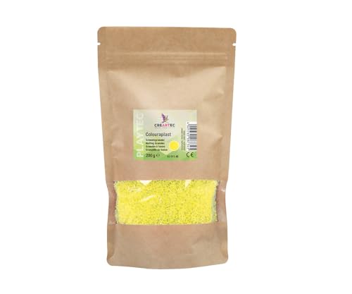 CREARTEC Colouraplast - Kunststoffperlen/Schmelzgranulat - Farbe: zitronengelb - Menge: 200g - Ideal für Fensterbilder, Mobiles und kleine Kunstwerke - Witterungsbeständig - Made in Germany CREARTEC Colouraplast - Kunststoffperlen/Schmelzgranulat - Farbe: zitronengelb - Menge: 200g - Ideal für Fensterbilder, Mobiles und kleine Kunstwerke - Witterungsbeständig - Made in Germany von CREARTEC