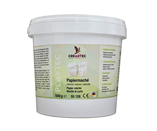 CREARTEC - Papiermaché / Pappmaché "natural" - lufttrocknende Modelliermasse - 500g - Made in Germany CREARTEC - Papiermaché / Pappmaché "natural" - lufttrocknende Modelliermasse - 500g - Made in Germany von CREARTEC