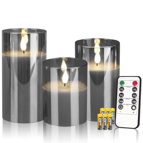 CREASHINE LED Kerzen Flammenlose Kerzen Kerzenlicht mit Timerfunktion 3 Set Led Kerzen Flackernde Flamme mit Fernbedienung,Bad Deko,Deko Wohnzimmer,Tischdeko Wohnzimmer CREASHINE LED Kerzen Flammenlose Kerzen Kerzenlicht mit Timerfunktion 3 Set Led Kerzen Flackernde Flamme mit Fernbedienung,Bad Deko,Deko Wohnzimmer,Tischdeko Wohnzimmer von CREASHINE
