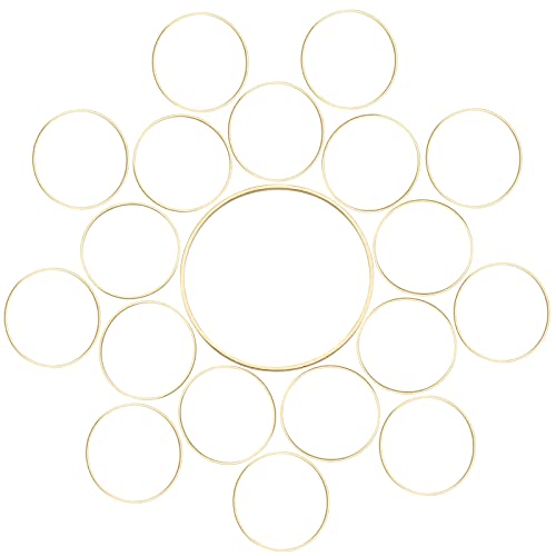 CREATCABIN 1 Box 200Pcs Runder Kreis Perlen Creolen Finden Anhänger Zubehör Rahmen Verbinder Verbindungsringe Masse Für Schmuckherstellung DIY Handwerk Kunst Kreation Geschenk 20mm, Golden CREATCABIN 1 Box 200Pcs Runder Kreis Perlen Creolen Finden Anhänger Zubehör Rahmen Verbinder Verbindungsringe Masse Für Schmuckherstellung DIY Handwerk Kunst Kreation Geschenk 20mm, Golden von CREATCABIN