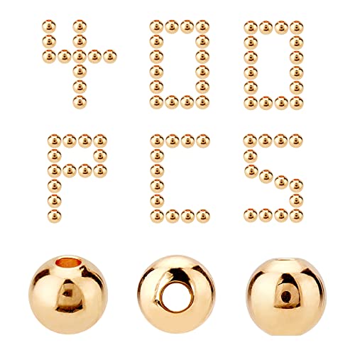 CREATCABIN 1 Box 400 Stück 18 Karat Vergoldete Runde Abstandsperlen 3 mm Für Die Schmuckherstellung Messing Goldene Perlen Für Die Herstellung von Armbändern, Halsketten, Ohrringen Und Basteln CREATCABIN 1 Box 400 Stück 18 Karat Vergoldete Runde Abstandsperlen 3 mm Für Die Schmuckherstellung Messing Goldene Perlen Für Die Herstellung von Armbändern, Halsketten, Ohrringen Und Basteln von CREATCABIN