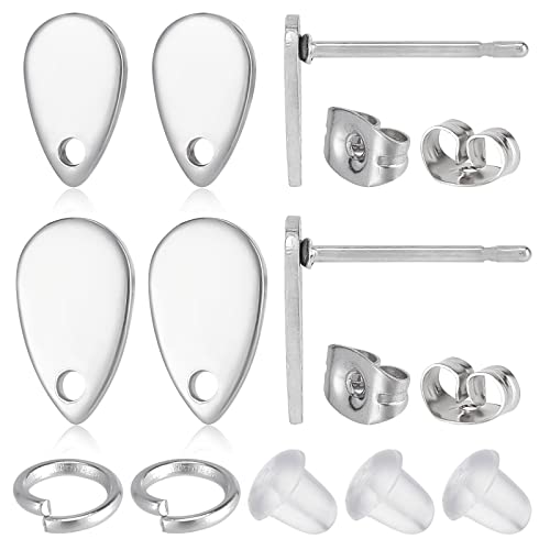 CREATCABIN 100 Stück Tropfen Ohrstecker Zubehör 2 Größen Edelstahl Ohrstecker Ohrstecker Ohrring Schlaufe Mit 100 Stück Biegeringen & Kunststoffmuttern Für DIY Ohrring Schmuckherstellung 8x5mm/10x6mm CREATCABIN 100 Stück Tropfen Ohrstecker Zubehör 2 Größen Edelstahl Ohrstecker Ohrstecker Ohrring Schlaufe Mit 100 Stück Biegeringen & Kunststoffmuttern Für DIY Ohrring Schmuckherstellung 8x5mm/10x6mm von CREATCABIN