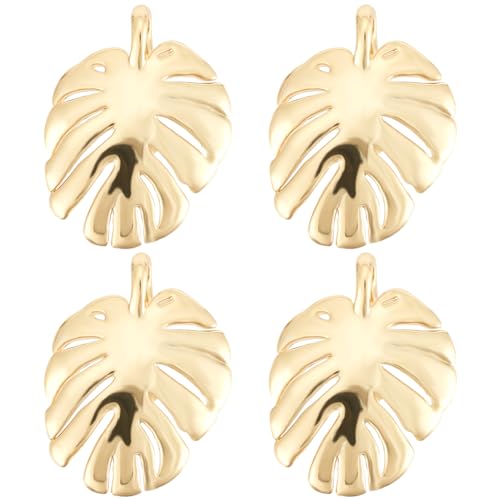 CREATCABIN 12 Stück Monstera-Blatt-Charms,18 Karat Vergoldetes Messing,Tropische Blatt-Anhänger,Hohle Blatt-Anhänger,Metallverzierungen Für DIY Halskette,Ohrringe,Schlüsselanhänger,15x19mm CREATCABIN 12 Stück Monstera-Blatt-Charms,18 Karat Vergoldetes Messing,Tropische Blatt-Anhänger,Hohle Blatt-Anhänger,Metallverzierungen Für DIY Halskette,Ohrringe,Schlüsselanhänger,15x19mm von CREATCABIN