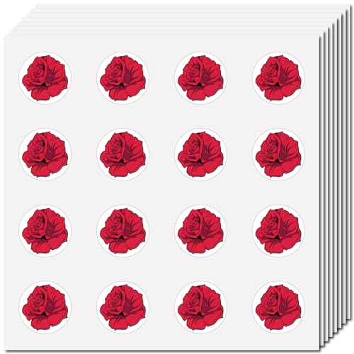 CREATCABIN 128Stück Rosen-Planer-Aufkleber,Blumen-Vinylaufkleber,Selbstklebender,Wasserfester Aufkleber,Rund,Große Rote Aufkleber Für Wasserflaschen,Laptop,Gepäck,Tasse,Computer,Mobiltelefon,2.5x2.5cm CREATCABIN 128Stück Rosen-Planer-Aufkleber,Blumen-Vinylaufkleber,Selbstklebender,Wasserfester Aufkleber,Rund,Große Rote Aufkleber Für Wasserflaschen,Laptop,Gepäck,Tasse,Computer,Mobiltelefon,2.5x2.5cm von CREATCABIN