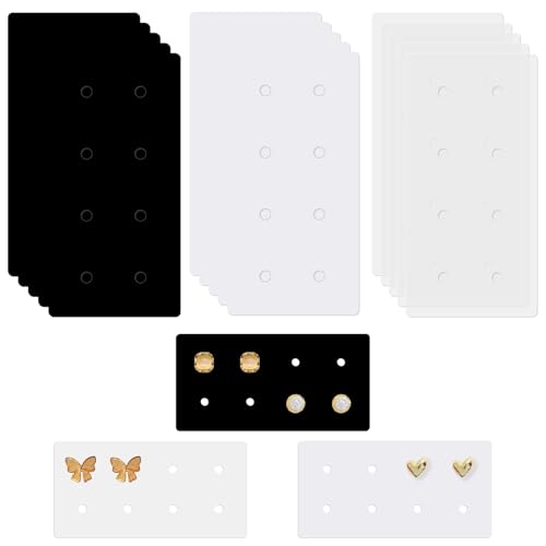 CREATCABIN 15 Stück Rechteckige Acryl Ohrring Displaykarte Ohrstecker Schmuckhalter 8 Loch Ohrring Displaykarte Zur Anzeige Und Aufbewahrung von Ohrringen 6x3cm Klar/Schwarz/Weiß CREATCABIN 15 Stück Rechteckige Acryl Ohrring Displaykarte Ohrstecker Schmuckhalter 8 Loch Ohrring Displaykarte Zur Anzeige Und Aufbewahrung von Ohrringen 6x3cm Klar/Schwarz/Weiß von CREATCABIN