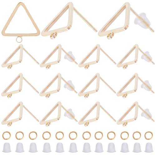 CREATCABIN 16 Stück 18 Karat Vergoldete Hohle Dreieck-Ohrstecker-Ohrstecker,Ohrringpfosten,Messing-Ohrstecker Mit Offene Biegeringe,Ohrmuttern Für DIY-Ohrring-Schmuckherstellung,12.5x12mm CREATCABIN 16 Stück 18 Karat Vergoldete Hohle Dreieck-Ohrstecker-Ohrstecker,Ohrringpfosten,Messing-Ohrstecker Mit Offene Biegeringe,Ohrmuttern Für DIY-Ohrring-Schmuckherstellung,12.5x12mm von CREATCABIN