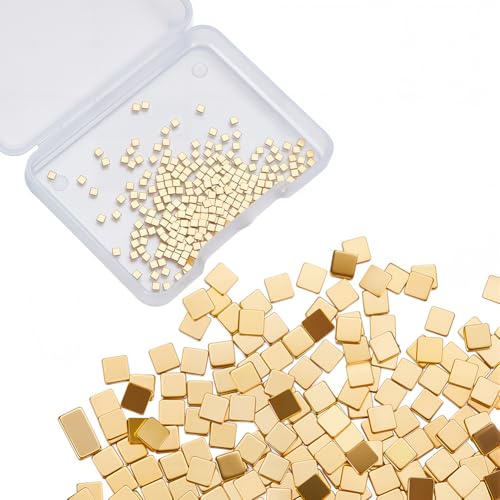 CREATCABIN 200 Stück Goldchip-Lötmittel,24K-Vergoldetes Messing,Lötchips,Flussmittel Für,Schmuck Vorgeschnittenes Temp-Einfachschweißen Für Schmuckherstellung,Reparatur,Elektronisches Löten,2x2mm von CREATCABIN