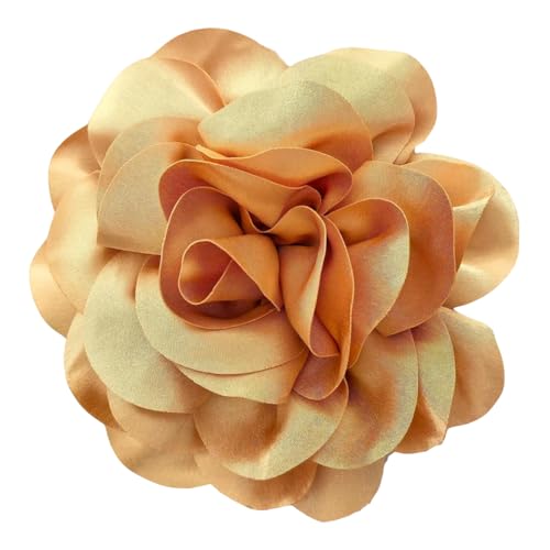 CREATCABIN 20cm Große Blumenbrosche Extra Große Kamelienbroschen Anstecknadel Für Kleidung Abnehmbarer Satinstoff Reversnadeln Hutnadeln Brosche Für Damen Kleider Hochzeit Party Anzug Zubehör Schmuck von CREATCABIN