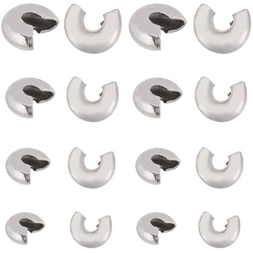 CREATCABIN 240 Stück 4 Größen Quetschperlenabdeckungen Silber Halbrund Offene Quetschperlen Knotenendspitzenkappen Abstandshalter Stopper Edelstahl Für DIY-Schmuckherstellung Armbänder Bastelzubehör CREATCABIN 240 Stück 4 Größen Quetschperlenabdeckungen Silber Halbrund Offene Quetschperlen Knotenendspitzenkappen Abstandshalter Stopper Edelstahl Für DIY-Schmuckherstellung Armbänder Bastelzubehör von CREATCABIN