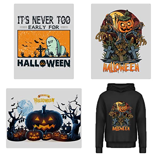 CREATCABIN 3pcs Halloween Bügelbilder Transfers Aufkleber Set Wärmeübertragung Patches Kleidungsdesign Waschbar Wärmeübertragung Aufkleber Abziehbilder Für Kleidung T-Shirt Jacken Hut Jeans Taschen von CREATCABIN