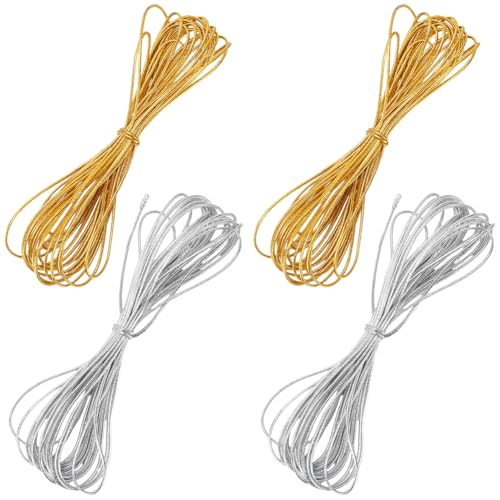 CREATCABIN 4 Stück 20m Elastische Flechtschnüre Gold Silber Zopfschnur Dreadlock Zubehör Haarschnur Für Schwarze Frauen Schmuckherstellung Fadenarmbänder Elastische Schnur Weihnachtsgeschenkverpackung CREATCABIN 4 Stück 20m Elastische Flechtschnüre Gold Silber Zopfschnur Dreadlock Zubehör Haarschnur Für Schwarze Frauen Schmuckherstellung Fadenarmbänder Elastische Schnur Weihnachtsgeschenkverpackung von CREATCABIN