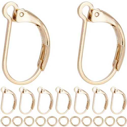 CREATCABIN 40 Stück Echt 24 Karat Vergoldete Leverback-Ohrring-Beschläge,Französische Ohrringhaken,Baumelnde,Ohrhaken-Verschlüsse Messing Offenem Biegering Für Schmuckherstellung,Golden,15.5x10mm CREATCABIN 40 Stück Echt 24 Karat Vergoldete Leverback-Ohrring-Beschläge,Französische Ohrringhaken,Baumelnde,Ohrhaken-Verschlüsse Messing Offenem Biegering Für Schmuckherstellung,Golden,15.5x10mm von CREATCABIN
