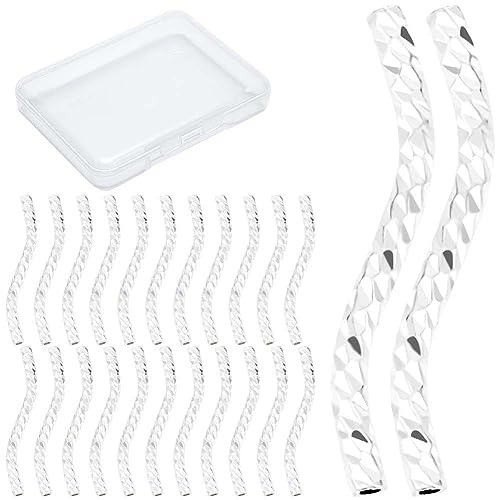 CREATCABIN 40 Stück Gebogene Röhrenperlen,Fischschuppen-Nudelröhrenperle,925 Sterlingsilber Vergoldetes Messing,Lange,Gebogene,Gedrehte Röhrenperlen,Bulk-Twist Für Schmuckherstellung,20mm CREATCABIN 40 Stück Gebogene Röhrenperlen,Fischschuppen-Nudelröhrenperle,925 Sterlingsilber Vergoldetes Messing,Lange,Gebogene,Gedrehte Röhrenperlen,Bulk-Twist Für Schmuckherstellung,20mm von CREATCABIN