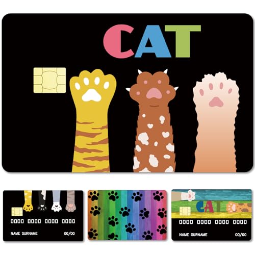 CREATCABIN 4Stück Debitkarten Aufkleber Katzenpfotenabdruck Kreditkarten Skins Bankkarten Abdeckung Schutz Personalisieren Karten Aufkleber Blasenfrei Schmal Für Schlüssel Metro Karten Dekor 8.6x5.4cm CREATCABIN 4Stück Debitkarten Aufkleber Katzenpfotenabdruck Kreditkarten Skins Bankkarten Abdeckung Schutz Personalisieren Karten Aufkleber Blasenfrei Schmal Für Schlüssel Metro Karten Dekor 8.6x5.4cm von CREATCABIN