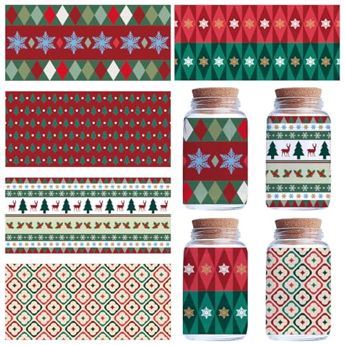 CREATCABIN 5 Blatt Weihnachts UV DTF Cup Wrap Transferaufkleber Weihnachts Schneeflocken Zum Aufreiben PVC wasserdichte Aufkleber Weihnachtsbaum Transferaufkleber Für Glasbecher DIY Basteln 24x11cm CREATCABIN 5 Blatt Weihnachts UV DTF Cup Wrap Transferaufkleber Weihnachts Schneeflocken Zum Aufreiben PVC wasserdichte Aufkleber Weihnachtsbaum Transferaufkleber Für Glasbecher DIY Basteln 24x11cm von CREATCABIN