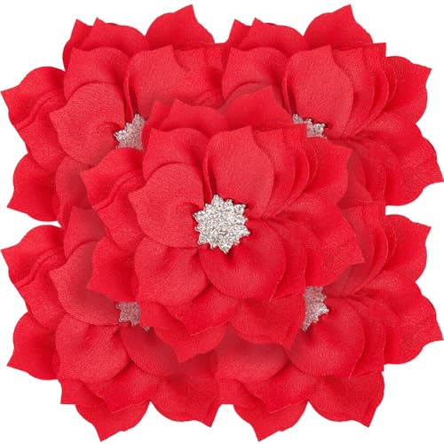 CREATCABIN 5 Stück solide Chiffon-Blume, 8,5 cm, Nähstoff, Applikationen, Strass, künstliche Blumen für Haarnadeln, Kopfschmuck, Ornament, DIY, handgefertigt, für Kleid, Hut, Absätze, Zubehör, Rot CREATCABIN 5 Stück solide Chiffon-Blume, 8,5 cm, Nähstoff, Applikationen, Strass, künstliche Blumen für Haarnadeln, Kopfschmuck, Ornament, DIY, handgefertigt, für Kleid, Hut, Absätze, Zubehör, Rot von CREATCABIN