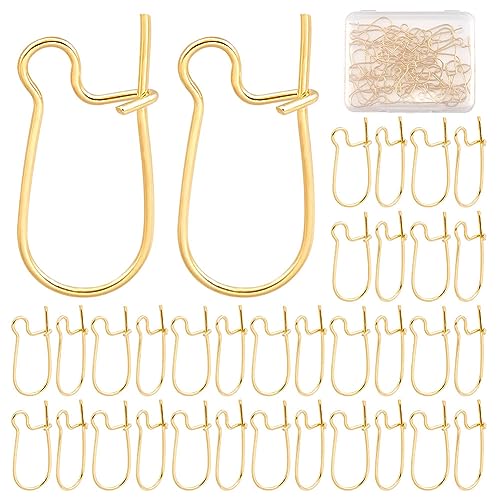 CREATCABIN 50 Stück 18K Vergoldetes Messing-Ohrring-Haken-Ohr-Draht-Reifen-Ohrhänger-Ohrstecker Für DIY-Schmuckherstellung,Mann-Frauen-Ohrring-Zubehör,19 x 9 x 4 mm CREATCABIN 50 Stück 18K Vergoldetes Messing-Ohrring-Haken-Ohr-Draht-Reifen-Ohrhänger-Ohrstecker Für DIY-Schmuckherstellung,Mann-Frauen-Ohrring-Zubehör,19 x 9 x 4 mm von CREATCABIN