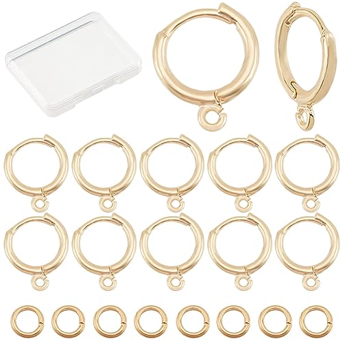 CREATCABIN 50 Stück Echte 24K-Vergoldete Runde Ohrringhaken,Brisur-Ohrhaken,Französische Ohrhaken Mit Offener Schlaufe,50 Stück Offene Biegeringe Für Ohrring-Designs,Schmuckherstellung,11.5x14mm CREATCABIN 50 Stück Echte 24K-Vergoldete Runde Ohrringhaken,Brisur-Ohrhaken,Französische Ohrhaken Mit Offener Schlaufe,50 Stück Offene Biegeringe Für Ohrring-Designs,Schmuckherstellung,11.5x14mm von CREATCABIN