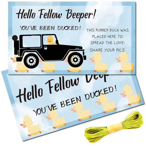 CREATCABIN 50 Stück You'Ve been Ducked-Karten,Entenanhänger,Enten-Enten-Jeep-Anhänger,Ducking-DIY-Jeep-Entenkarte Für Gummienten-Jeeps,Auto-Dekoration,Geschenk,Blau 8.75x5cm Hello Fellow Piepser CREATCABIN 50 Stück You'Ve been Ducked-Karten,Entenanhänger,Enten-Enten-Jeep-Anhänger,Ducking-DIY-Jeep-Entenkarte Für Gummienten-Jeeps,Auto-Dekoration,Geschenk,Blau 8.75x5cm Hello Fellow Piepser von CREATCABIN