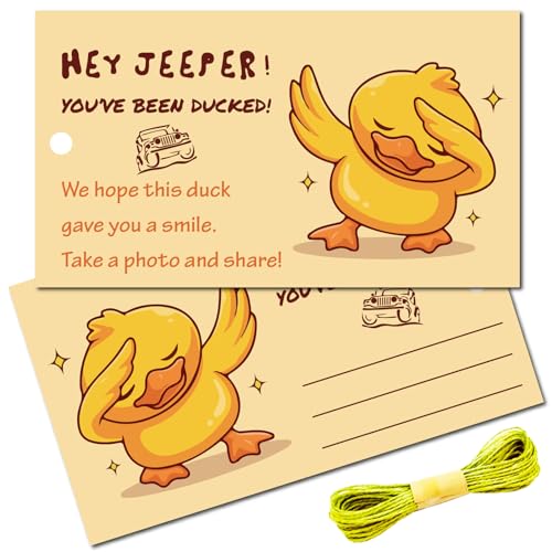 CREATCABIN 50 Stück You'Ve been Ducked-Karten,Entenanhänger,Karte,Ente,Ente,Jeep-Anhänger,Ducking,DIY-Jeep-Entenkarte Mit Loch Schnur Für Gummi-Enten-Jeeps,Auto-Jeeps,Dekoration,8.75x5cm-HEY JEEPER CREATCABIN 50 Stück You'Ve been Ducked-Karten,Entenanhänger,Karte,Ente,Ente,Jeep-Anhänger,Ducking,DIY-Jeep-Entenkarte Mit Loch Schnur Für Gummi-Enten-Jeeps,Auto-Jeeps,Dekoration,8.75x5cm-HEY JEEPER von CREATCABIN