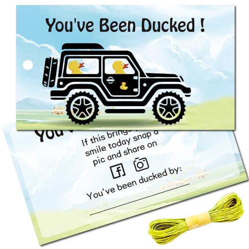 CREATCABIN 50 Stück You've Been Ducked-Karten,Entenanhänger,Karte,Ente,Ente,Anhänger,Ducking,DIY,Ente,Karte Für Gummi-Enten,Auto,Dekoration,Geschenke,Blauer Himmel,8.75x5cm CREATCABIN 50 Stück You've Been Ducked-Karten,Entenanhänger,Karte,Ente,Ente,Anhänger,Ducking,DIY,Ente,Karte Für Gummi-Enten,Auto,Dekoration,Geschenke,Blauer Himmel,8.75x5cm von CREATCABIN