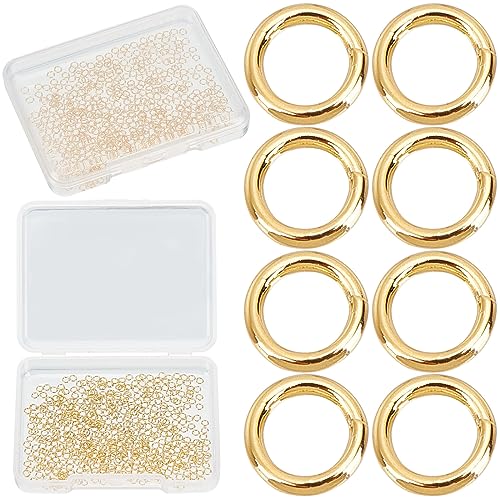 CREATCABIN 500 Stück 18K Vergoldete Offene Biegeringe,Kleine Edelstahlverbinder Mit Kunststoffbehälter,Charm-Biegering,Rund,Für Schmuckherstellung,Basteln,Armband,Halskette,Ohrringe,DIY,2.5 mm CREATCABIN 500 Stück 18K Vergoldete Offene Biegeringe,Kleine Edelstahlverbinder Mit Kunststoffbehälter,Charm-Biegering,Rund,Für Schmuckherstellung,Basteln,Armband,Halskette,Ohrringe,DIY,2.5 mm von CREATCABIN