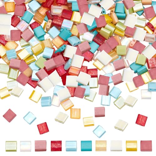 CREATCABIN 500 Stück Tila-Perlen 2 Löchern 10 Farben Quadratisch Glas-Rocailles Rechteckig Mini Undurchsichtig Kunststoffbehälter Basteln Armband Halskette Ohrring Schmuckherstellung 5x5mm CREATCABIN 500 Stück Tila-Perlen 2 Löchern 10 Farben Quadratisch Glas-Rocailles Rechteckig Mini Undurchsichtig Kunststoffbehälter Basteln Armband Halskette Ohrring Schmuckherstellung 5x5mm von CREATCABIN